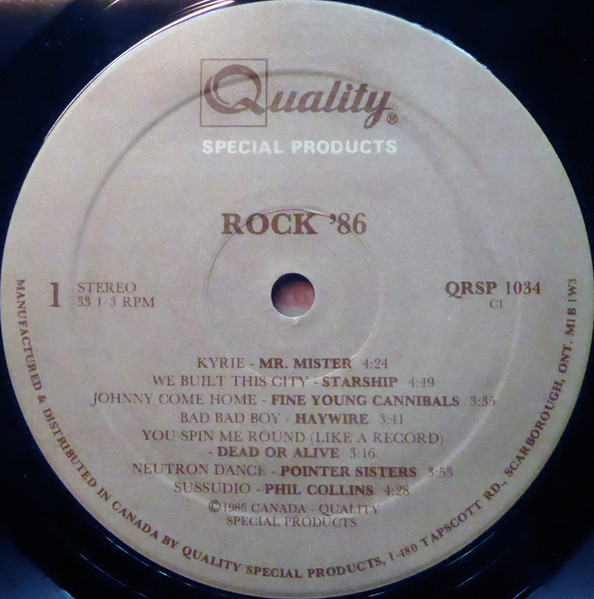 Various - Rock '86 | Quality Special Products (QRSP 1034) - 3 Various - Rock '86 | Quality Special Products (QRSP 1034) - 3