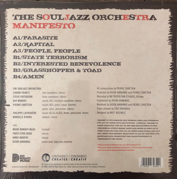 The Souljazz Orchestra - Manifesto | Do Right! Music (DR057LPC) - 2