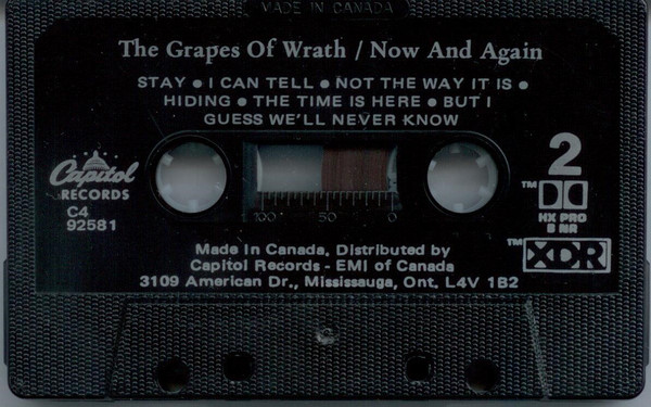 The Grapes Of Wrath - Now And Again [Cassette] | Capitol Records (C4 92581) - 5
