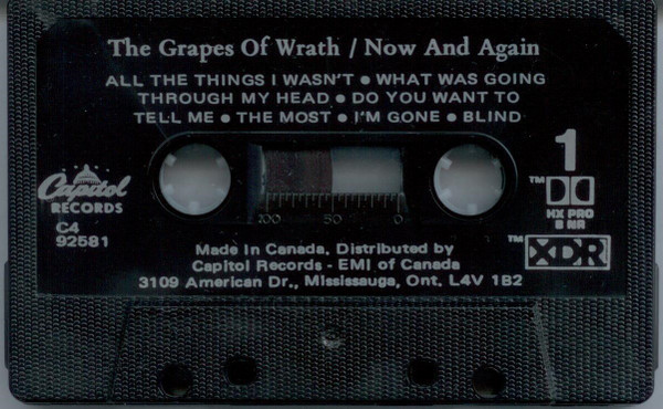 The Grapes Of Wrath - Now And Again [Cassette] | Capitol Records (C4 92581) - 4