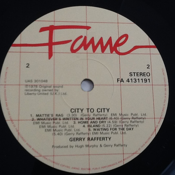Gerry Rafferty - City To City | Fame (FA 41 3119 1) - 4 Gerry Rafferty - City To City | Fame (FA 41 3119 1) - 4