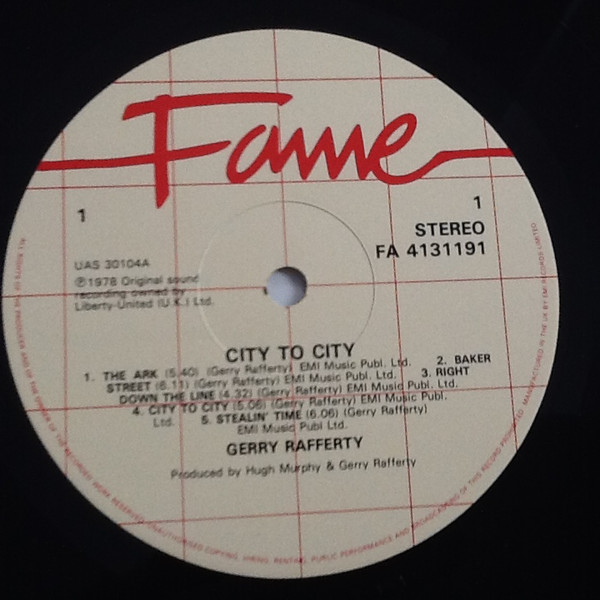 Gerry Rafferty - City To City | Fame (FA 41 3119 1) - 3 Gerry Rafferty - City To City | Fame (FA 41 3119 1) - 3