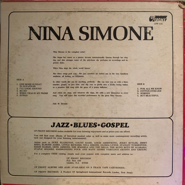 Nina Simone - Nina Simone | UpFront Records (UPF-145) - 2 Nina Simone - Nina Simone | UpFront Records (UPF-145) - 2
