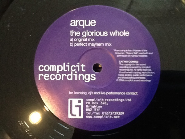 Arque - The Glorious Whole | Complicit Recordings Ltd (COM 002) - main
