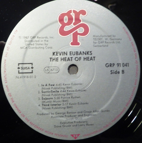 Kevin Eubanks - The Heat Of Heat | GRP (GRP 91041) - 4