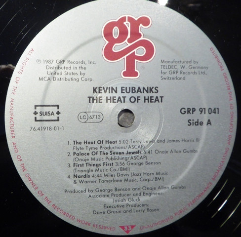 Kevin Eubanks - The Heat Of Heat | GRP (GRP 91041) - 3