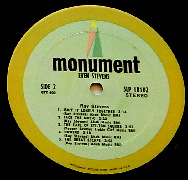 Ray Stevens - Even Stevens | Monument (SLP18102) - 4
