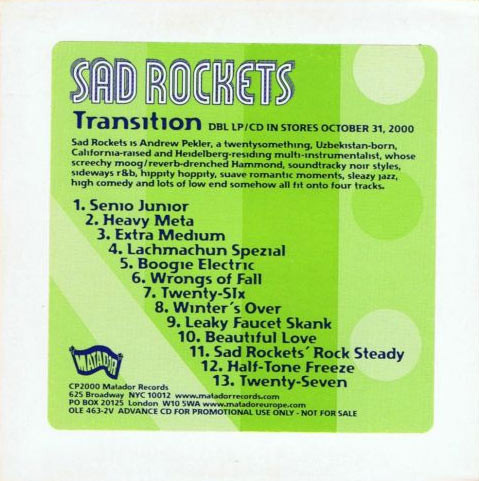 Sad Rockets - Transition | Matador (Ole 463-2V)