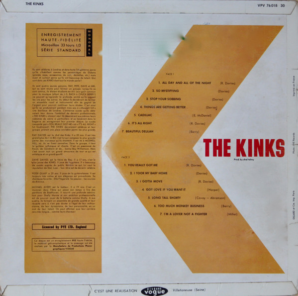 The Kinks - The Kinks | Pye Records (VPV 76018 30) - main