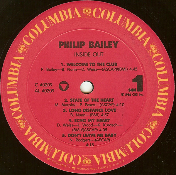 Philip Bailey - Inside Out | Columbia (FC 40209) - 3