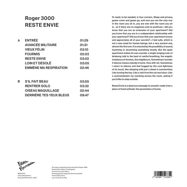 Roger 3000 - Reste Envie | Futura Resistenza (RESLP019) - 2 Roger 3000 - Reste Envie | Futura Resistenza (RESLP019) - 2