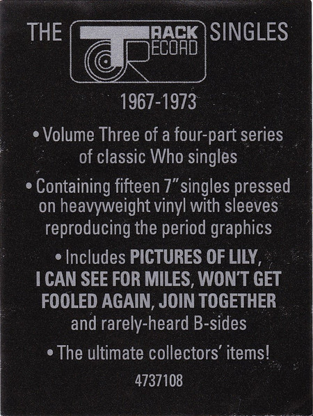 The Who - The Track Singles (1967-1973) | Track Record (4737108) - 3 The Who - The Track Singles (1967-1973) | Track Record (4737108) - 3