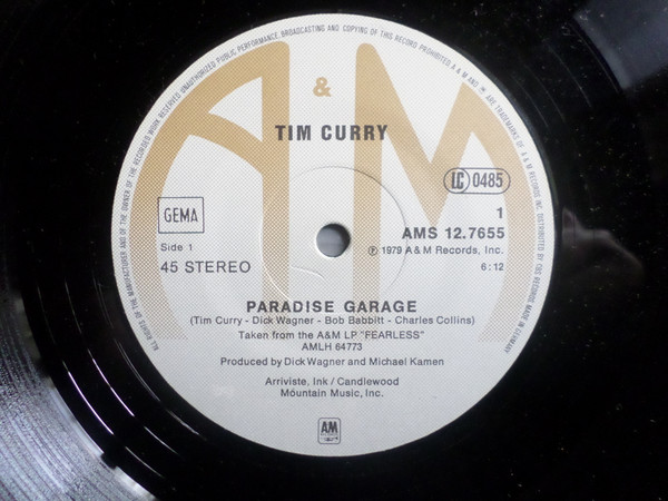 Tim Curry - Paradise Garage | A&M Records (AMS 12.7655) - 2 Tim Curry - Paradise Garage | A&M Records (AMS 12.7655) - 2