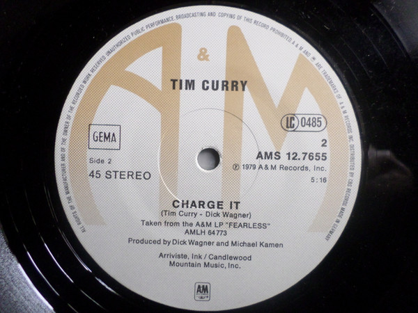 Tim Curry - Paradise Garage | A&M Records (AMS 12.7655) - 3 Tim Curry - Paradise Garage | A&M Records (AMS 12.7655) - 3