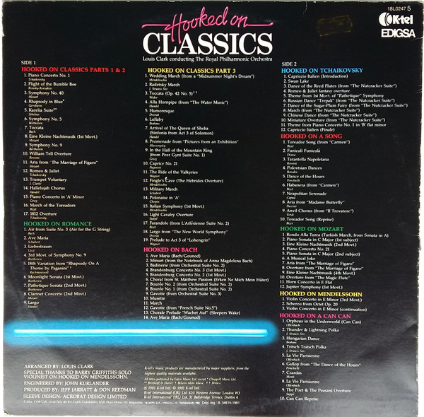 Louis Clark Conducting Royal Philharmonic Orchestra - Hooked On Classics | Edigsa (18L0247) - 2