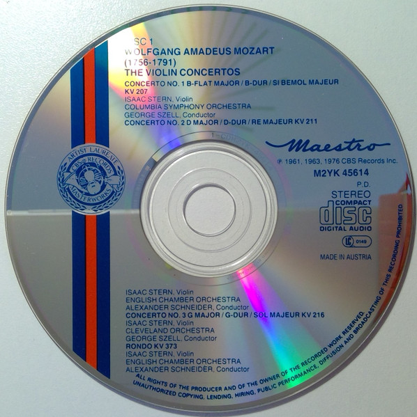 Isaac Stern - Mozart The Violin Concertos | Maestro (M2YK 45614) - 3