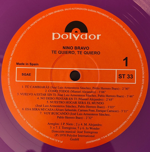 Nino Bravo - Te Quiero, Te Quiero | Universal (0602445828357) - 3 Nino Bravo - Te Quiero, Te Quiero | Universal (0602445828357) - 3