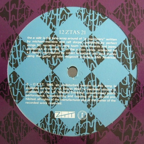 Propaganda - p: Machinery (Reactivate) | ZTT (12 ZTAS 21) - 2