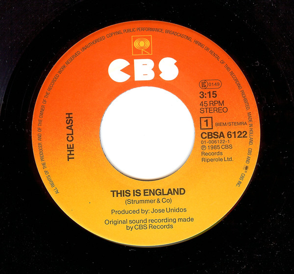 The Clash - This Is England | CBS (A6122) - 3