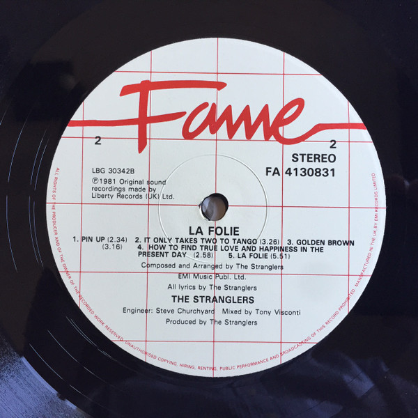 The Stranglers - La Folie | Fame (FA 4130831) - 3