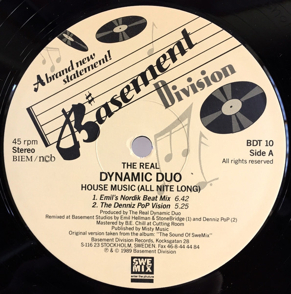 The Real Dynamic Duo - House Music (All Nite Long) | Basement Division (BDT 10)