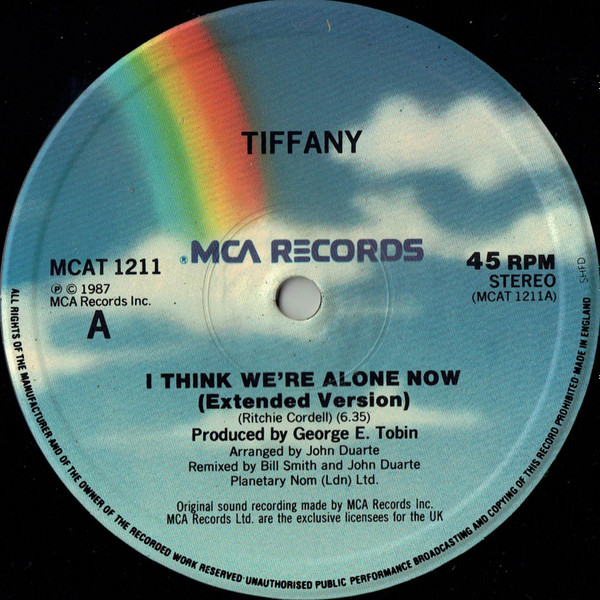 Tiffany - I Think We're Alone Now | MCA Records (MCAT 1211) - 3 Tiffany - I Think We're Alone Now | MCA Records (MCAT 1211) - 3