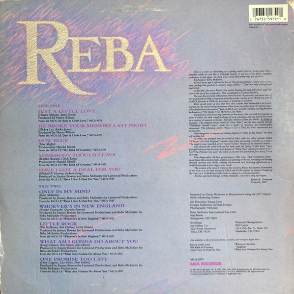 Reba McEntire - Greatest Hits | MCA Records (MCA-5979) - 2