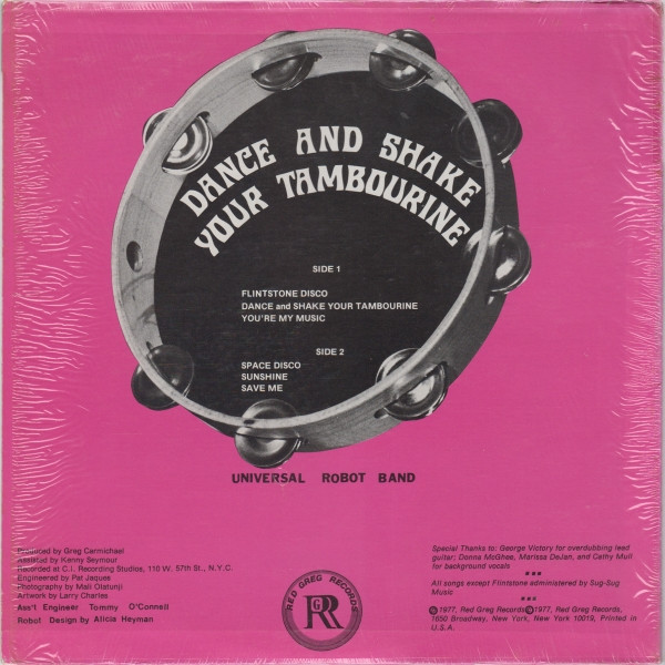 The Universal Robot Band - Dance And Shake Your Tambourine | Red Greg Records (RG-1001) - 2
