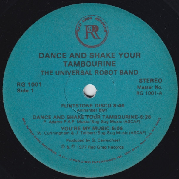 The Universal Robot Band - Dance And Shake Your Tambourine | Red Greg Records (RG-1001) - 3