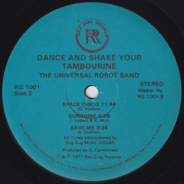 The Universal Robot Band - Dance And Shake Your Tambourine | Red Greg Records (RG-1001) - 4