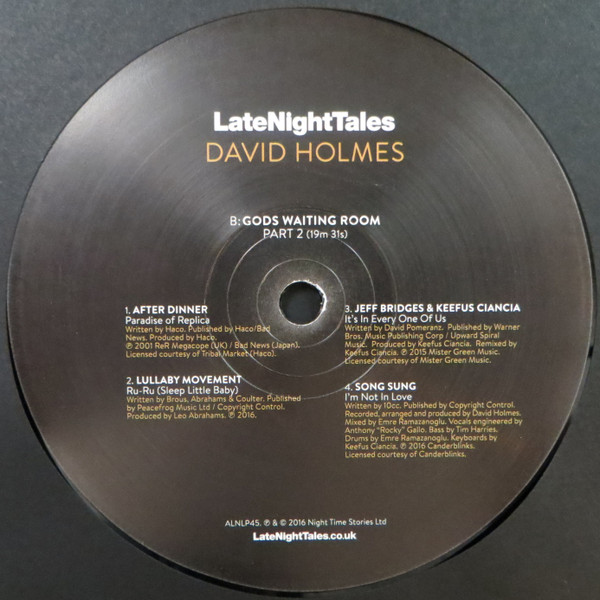 David Holmes - LateNightTales | LateNightTales (ALNLP45) - 2