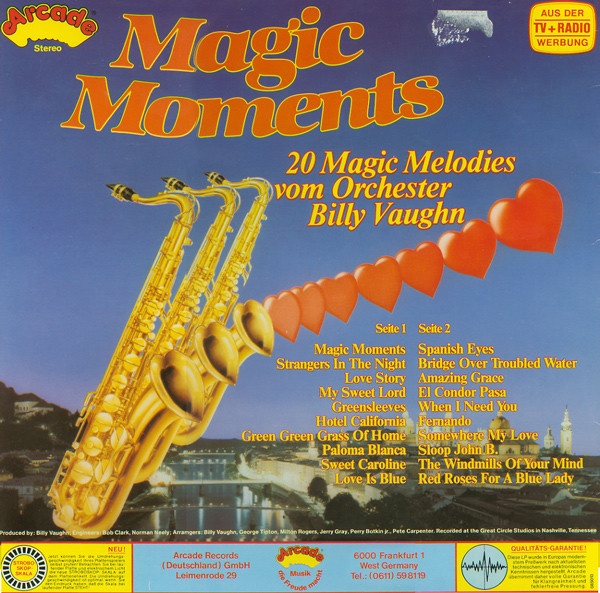 Billy Vaughn And His Orchestra - Magic Moments | Arcade (ADE G 86) - 2