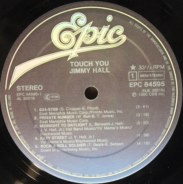 Jimmy Hall - Touch You | Epic (84595) - 4
