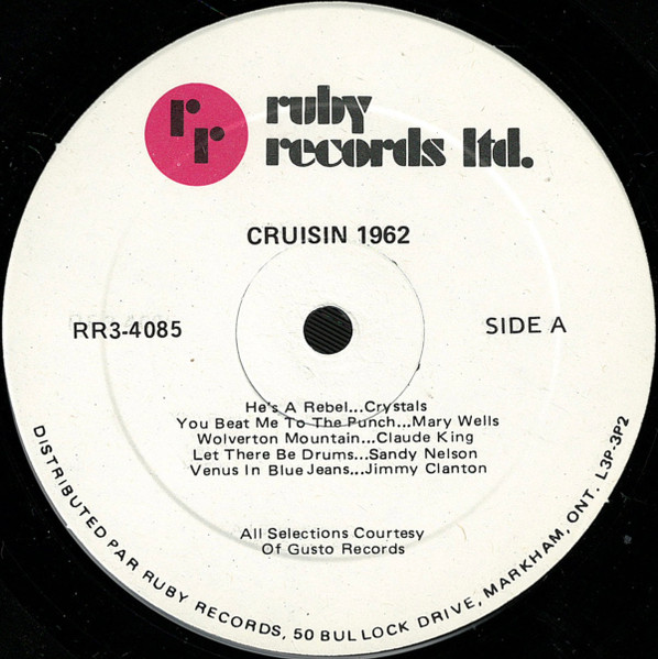 Various - Cruisin' 1962 [Vinyl] | Ruby Records Limited (RR3-4085) - 3