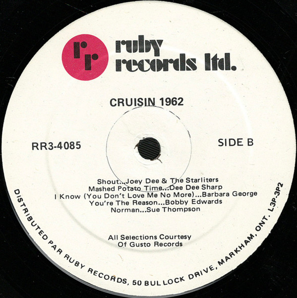 Various - Cruisin' 1962 [Vinyl] | Ruby Records Limited (RR3-4085) - 4