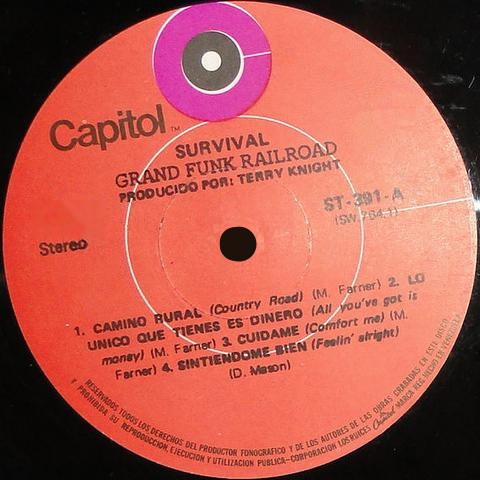Grand Funk Railroad - Survival | Capitol Records (ST-391) - 2 Grand Funk Railroad - Survival | Capitol Records (ST-391) - 2