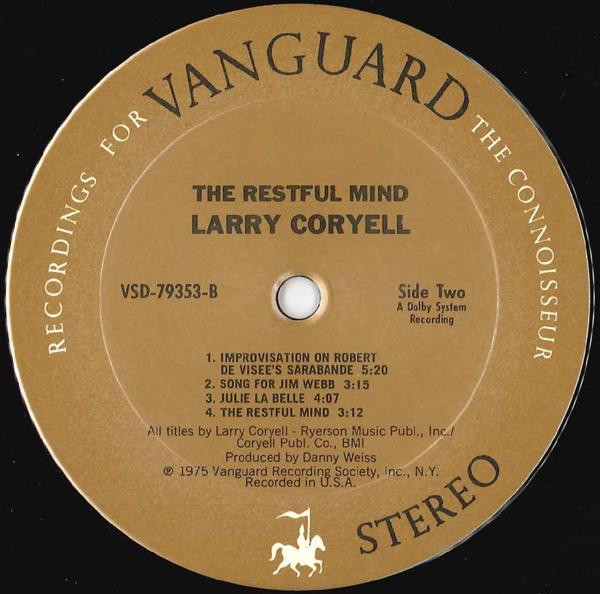 Larry Coryell - The Restful Mind | Vanguard (VSD•79353) - 4