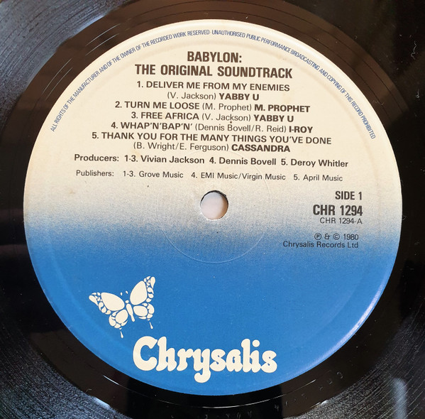 Various - Babylon (The Original Soundtrack) | Chrysalis (CHR 1294) - 2