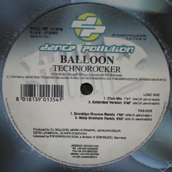 Balloon - Technorocker | Dance Pollution (POLL 190) - main