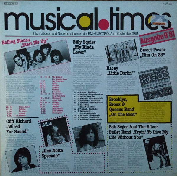 Various - Musical Times • Ausgabe 9'81 | EMI Electrola (P 528 108) - main Various - Musical Times • Ausgabe 9'81 | EMI Electrola (P 528 108) - main