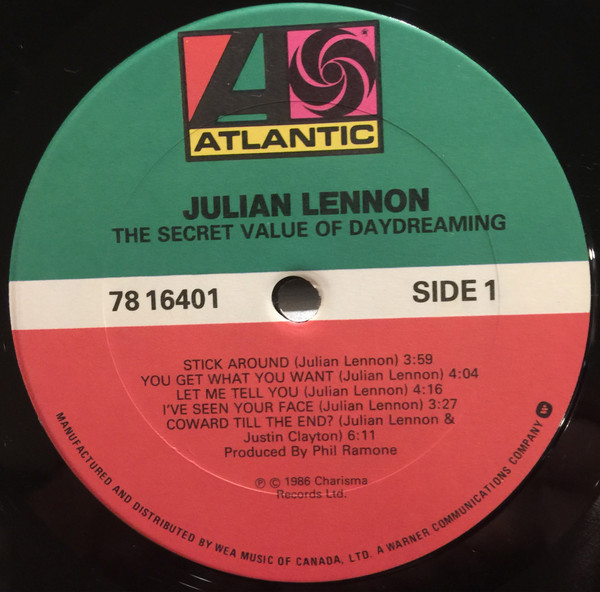 Julian Lennon - The Secret Value Of Daydreaming | Atlantic (78 16401) - 3