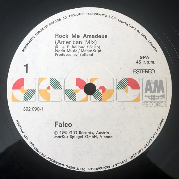 Falco - Rock Me Amadeus (American Mix) | A&M Records (392 090-1) - 3