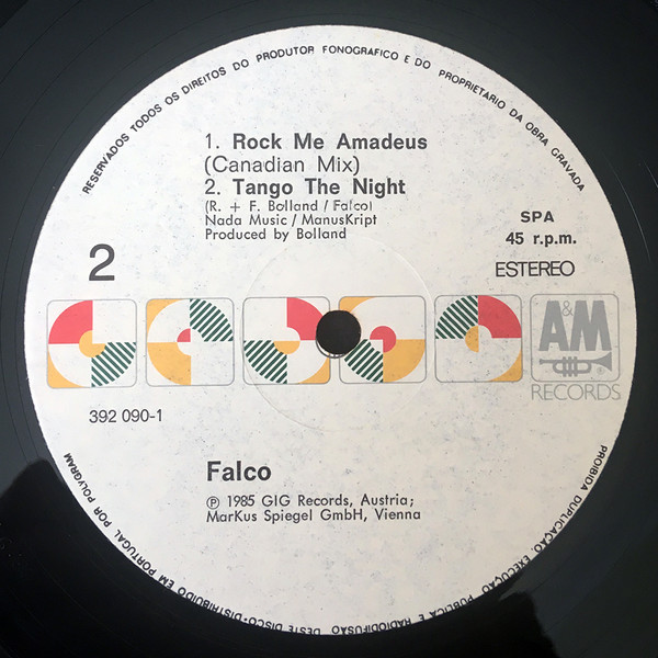 Falco - Rock Me Amadeus (American Mix) | A&M Records (392 090-1) - 4