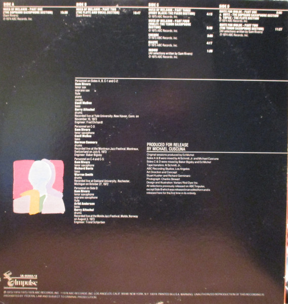 Sam Rivers - The Live Trio Sessions | ABC Impulse! (IA-9352/2) - 4 Sam Rivers - The Live Trio Sessions | ABC Impulse! (IA-9352/2) - 4