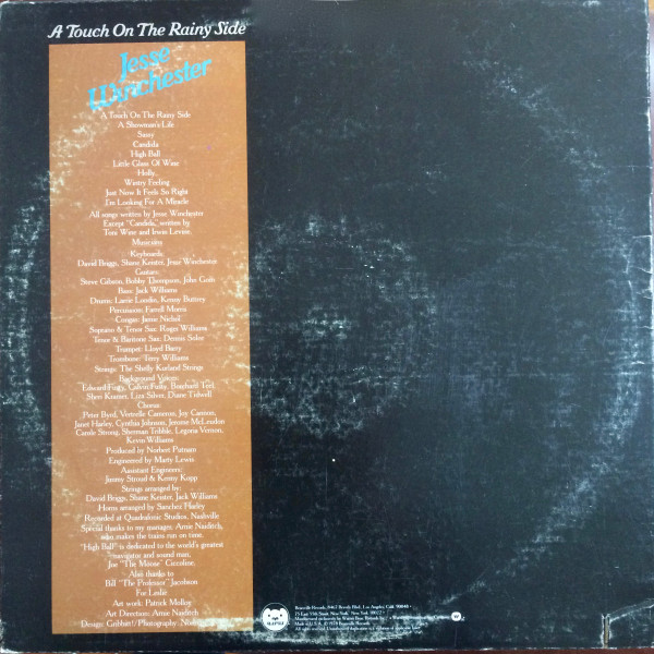 Jesse Winchester - A Touch On The Rainy Side | Bearsville (BRK 6984) - 2 Jesse Winchester - A Touch On The Rainy Side | Bearsville (BRK 6984) - 2