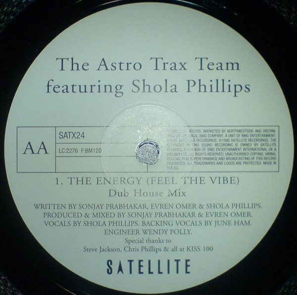 Astrotrax Featuring Shola Phillips - The Energy (Feel The Vibe) | Satellite (SATX24) - 3 Astrotrax Featuring Shola Phillips - The Energy (Feel The Vibe) | Satellite (SATX24) - 3