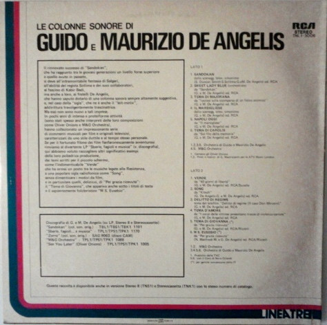 Guido And Maurizio De Angelis - Le Colonne Sonore Di Guido E Maurizio De Angelis | RCA (TNL1-3006) - 2 Guido And Maurizio De Angelis - Le Colonne Sonore Di Guido E Maurizio De Angelis | RCA (TNL1-3006) - 2