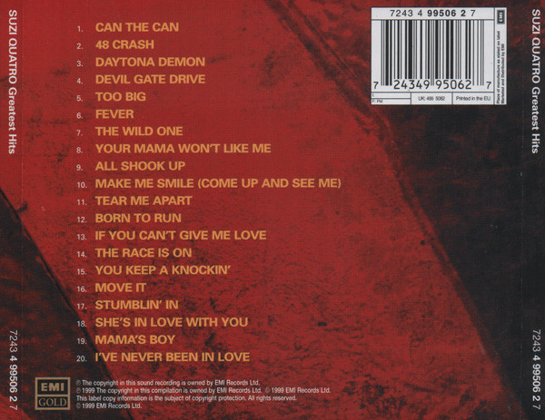 Suzi Quatro - Greatest Hits | EMI Gold (7243 4 99506 2 7) - 3