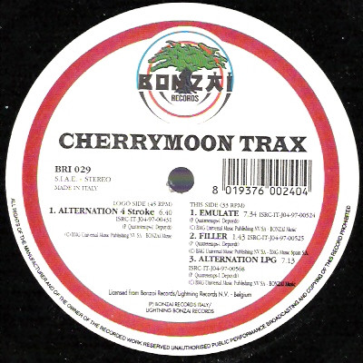 Cherry Moon Trax - Alternation | Bonzai Records Italy (BRI 029)