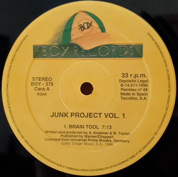 Junk Project - Volume 1 | Boy Records (BOY - 376) - 3